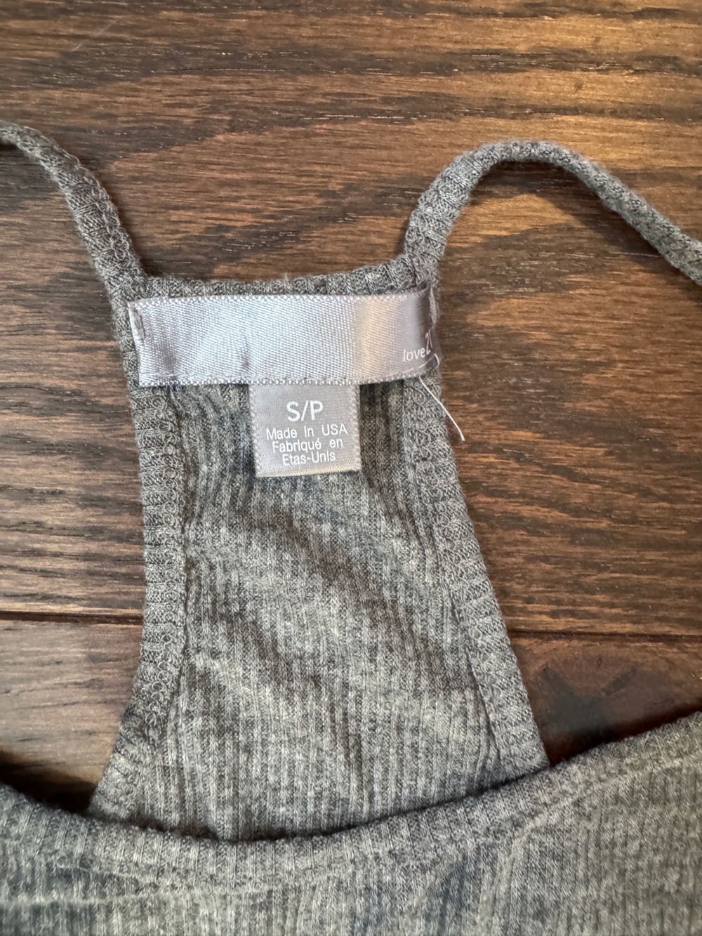 Forever 21 Gray Ribbed Racerback Tank - Picture 2 of 3